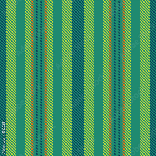 Rimensional vector lines texture, individuality seamless vertical fabric. Dold textile pattern background stripe in teal and lime colors.