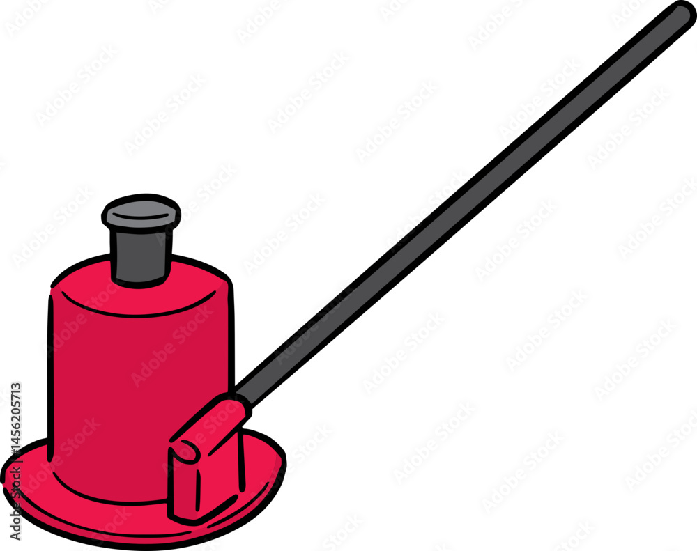 Fototapeta premium Illustration of car jack 