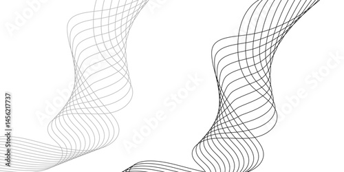 Abstract white background with a glowing abstract waves. Abstract wave element for design. Digital frequency track equalizer, Futuristic background design. Long exposure, Light painting photography.