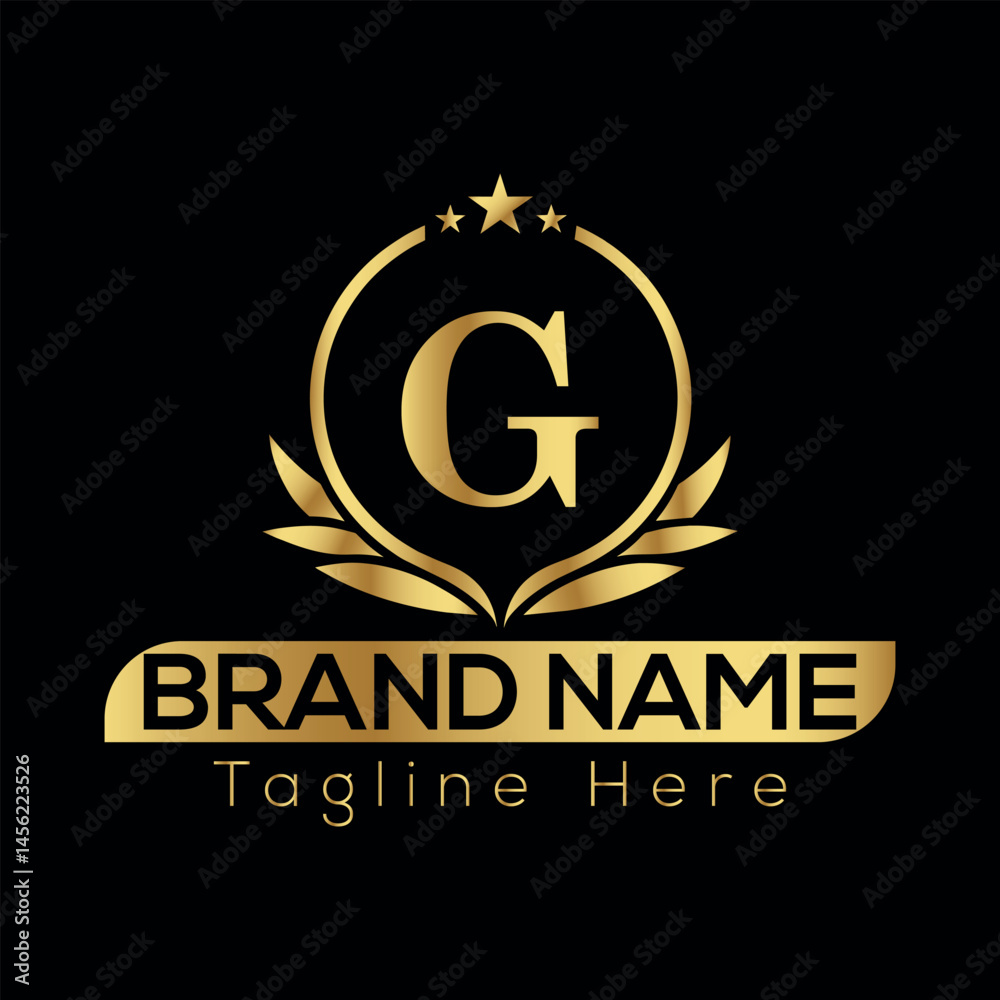 Golden vector illustration of a dollar symbol with a vintage gold design G logo design Golden vector illustration of a dollar symbol with a vintage gold design G logo design