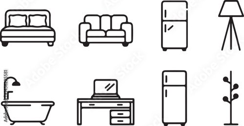 set of household appliances