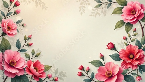 Intricate floral pattern in muted tones creates a soft backdrop, bloom, pretty, aesthetic