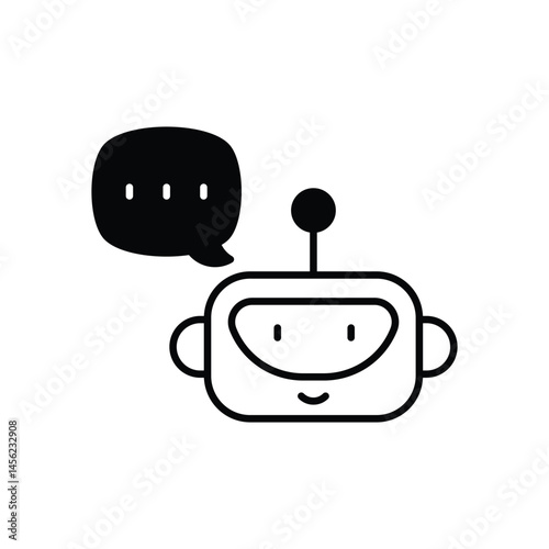 Speak Bot vector icons stock illustration