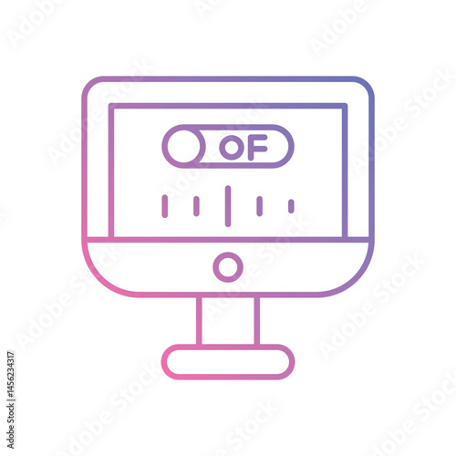 Computer Turn Off vector icons stock illustration