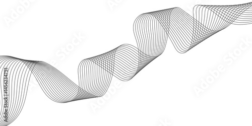 Abstract white background with a glowing abstract waves. Abstract wave element for design. Digital frequency track equalizer, Futuristic background design. Long exposure, Light painting photography.