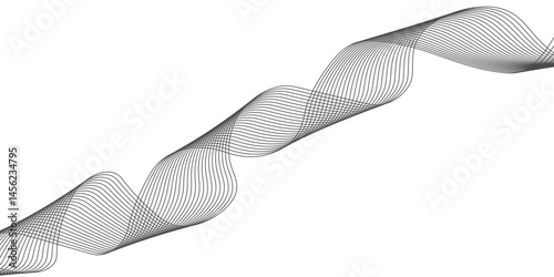 Abstract white background with a glowing abstract waves. Abstract wave element for design. Digital frequency track equalizer, Futuristic background design. Long exposure, Light painting photography.