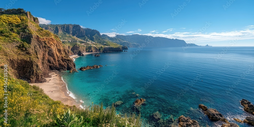 Fototapeta premium Madeira travel banner