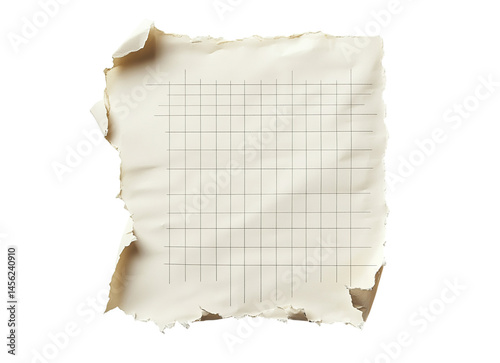 Torn graph paper