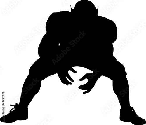 American Football Player Silhouette Vector Bundle – Quarterback, Running, Catching, Throwing Poses