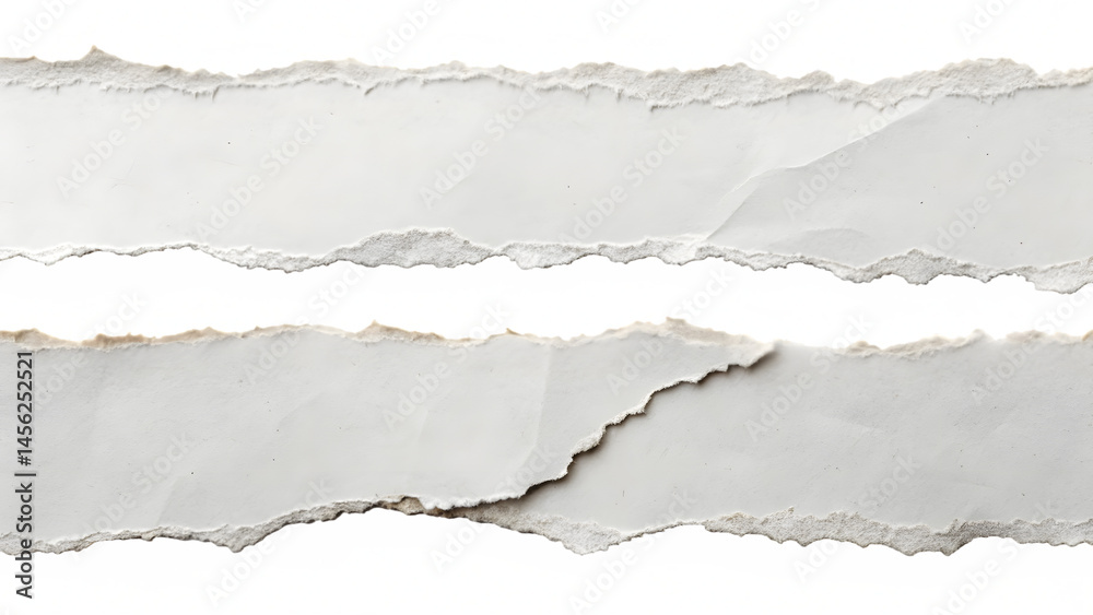 Torn Pieces of White Paper on transparent background Torn Pieces of White Paper on transparent background