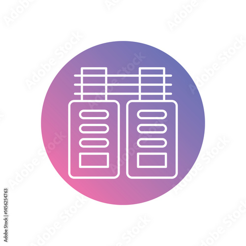 Hydropower Storage vector icons stock illustration