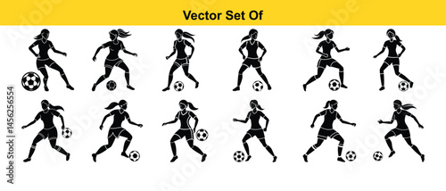 A silhouette of a soccer player in action kicks the ball during a sport competition