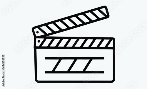 Movie clapperboard silhouette, Clapperboard glyph icon, Movie clapper board, Clapboard Silhouette