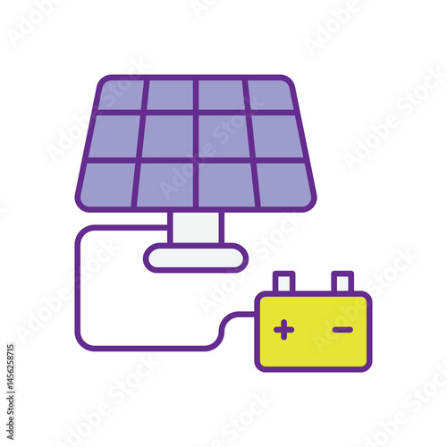 Distributed Energy Storage vector icons stock illustration