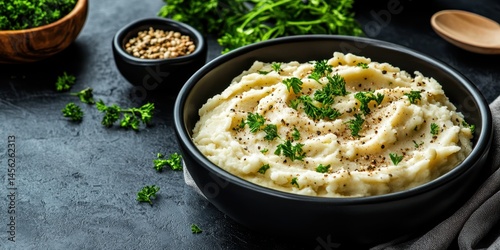 Mashed potatoes food banner