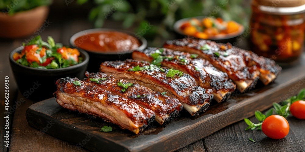 Pork ribs banner Pork ribs banner