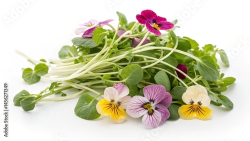Colorful Pansy Microgreens ...