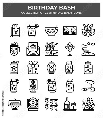 Birthday Bash. Collection of 25 Birthday Party Icons