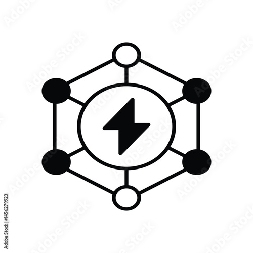 Smart Grid vector icons stock illustration