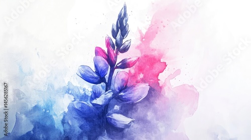 A delicate flower design with soft watercolor hues.