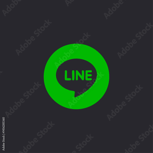 Line icon logo flat vector design