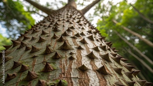 Low Angle Spiky Tree Trunk,...