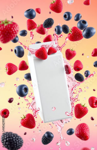 Photograph of a white milk or juice carton 