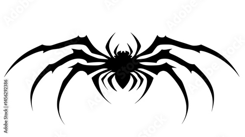 Spider Weaving Intricate Web Design, vector design