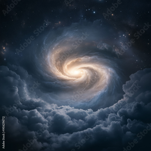 Celestial Spiral in the Clouds
