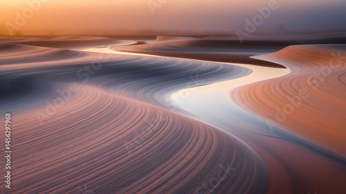 Abstract patterns of flowing sand. Striking colors. Natural beauty.