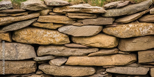Obraz na płótnie Stone walls banner w salonie