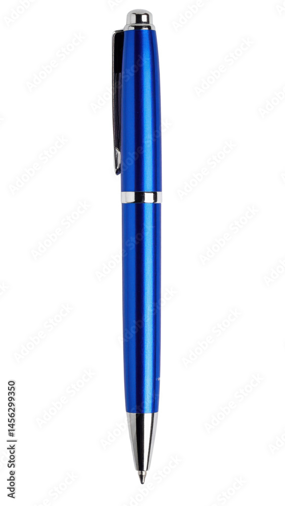 A sleek blue pen resting on a white background, symbolizing professionalism and creativity. A sleek blue pen resting on a white background, symbolizing professionalism and creativity.