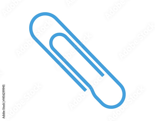 Wallpaper Mural A minimalist paperclip design in blue, symbolizing organization and efficiency. Torontodigital.ca