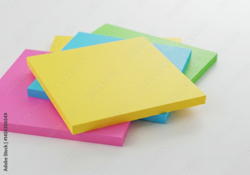 Stack of Colorful Note Paper Stack of Colorful Note Paper