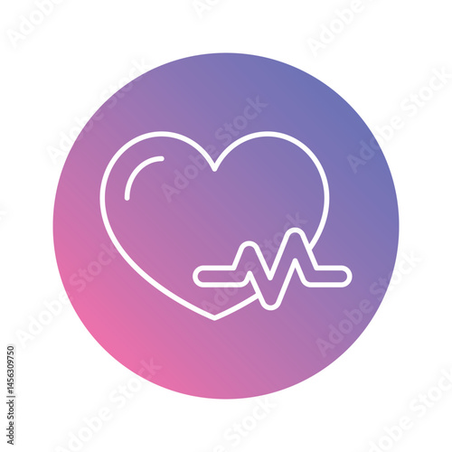 Heart Beats vector icons stock illustration