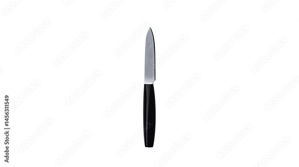 A high-resolution image of a single x-acto blade centered on a white background --ar 16:9
