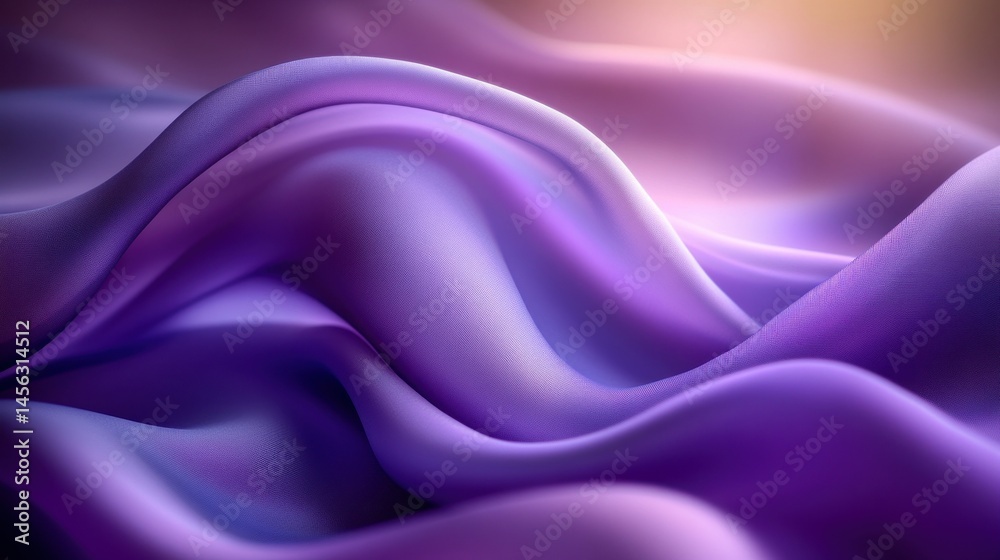 Obraz premium Fluid, vibrant purple fabric folds