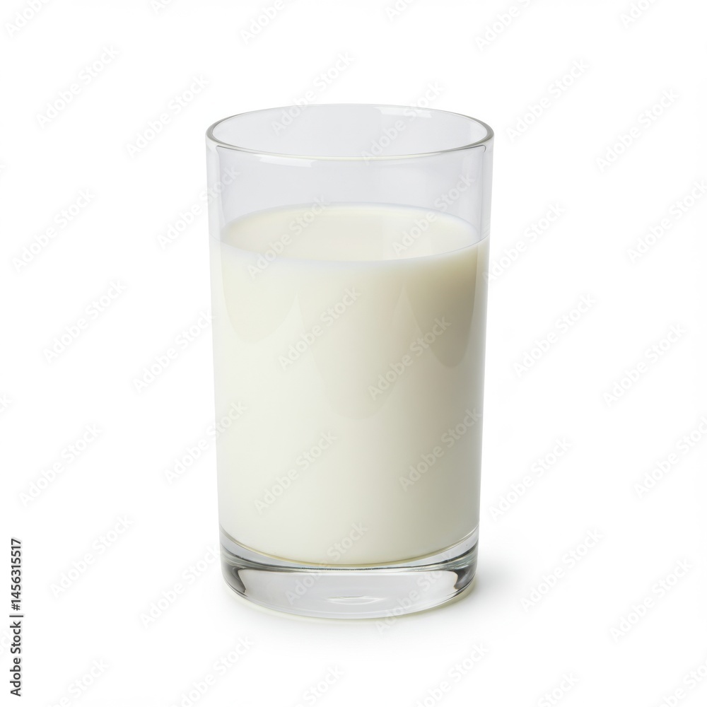 glass of milk isolated on white