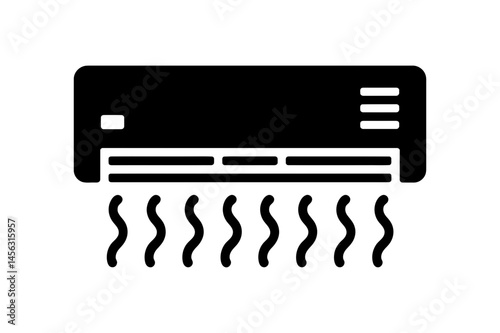 Air conditioner cooling system climate control icon