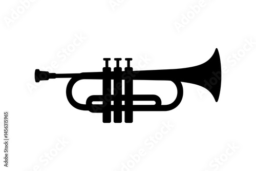 Trumpet musical instrument brass wind silhouette