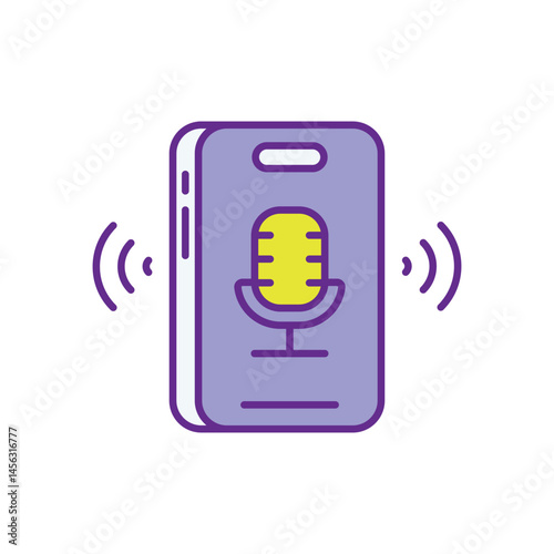 Voice Assistant vector icons stock illustration