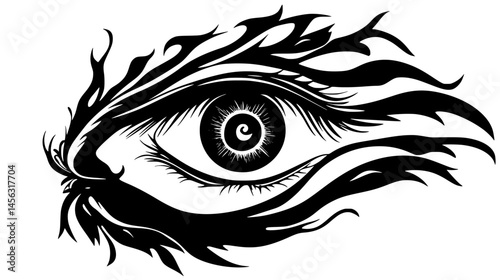 Hand Holding Sacred Eye Symbol, vector graphic