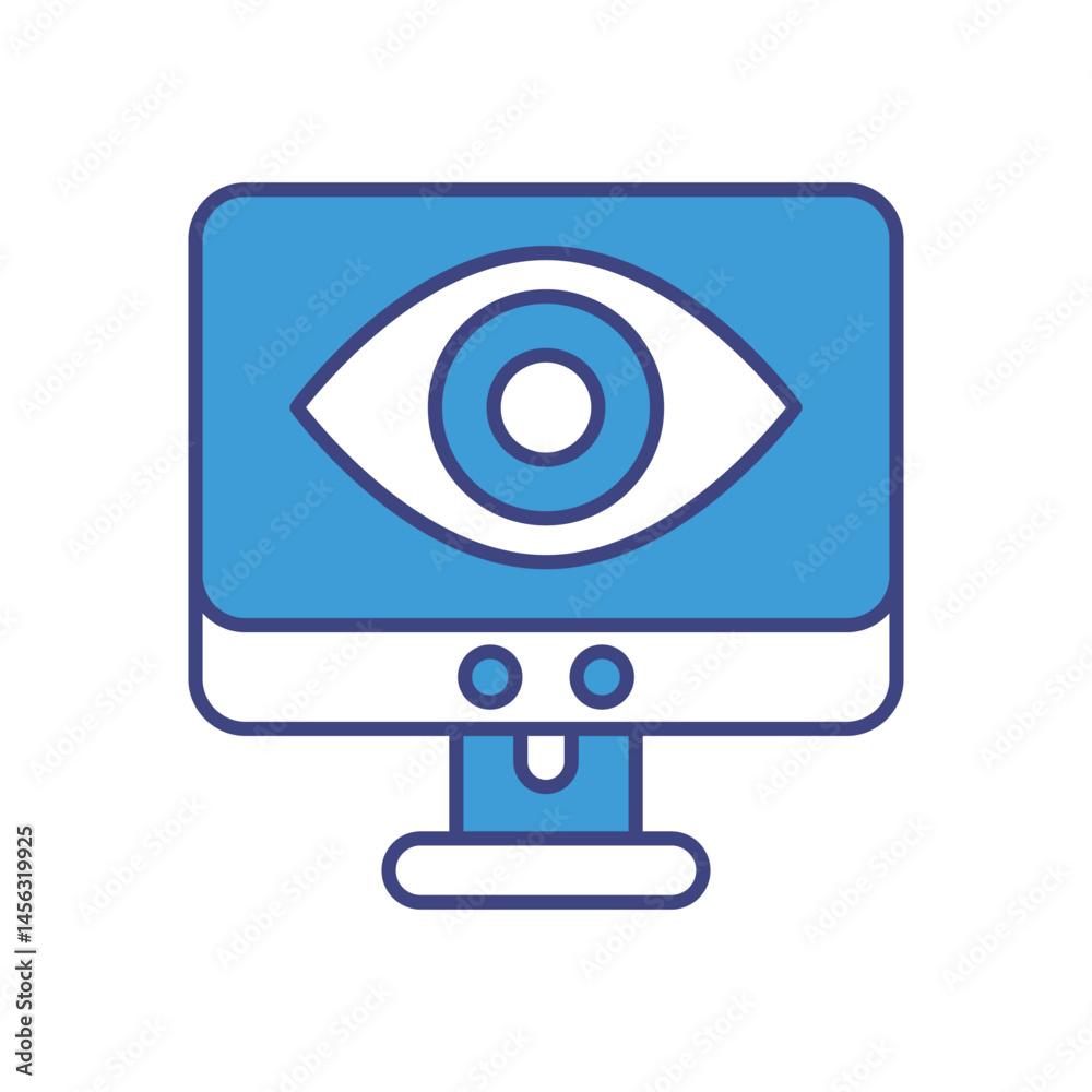 Remote Monitoring vector icons stock illustration Remote Monitoring vector icons stock illustration