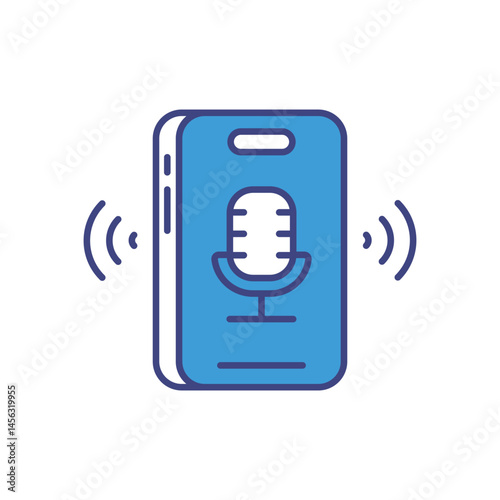 Voice Assistant vector icons stock illustration