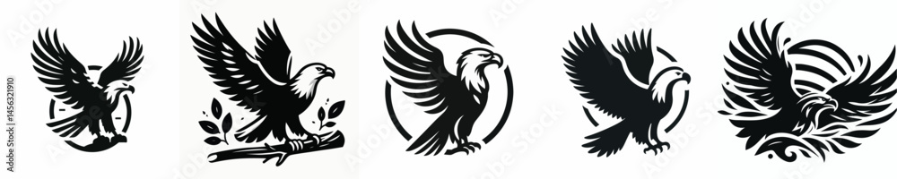 Obraz premium vector silhouette of an eagle