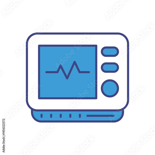 Heart Rate Monitor vector icons stock illustration