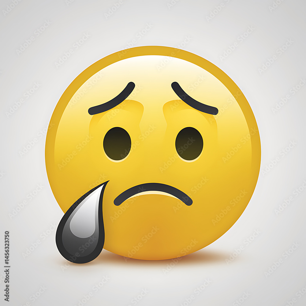 Fototapeta premium crying emoji with sad face