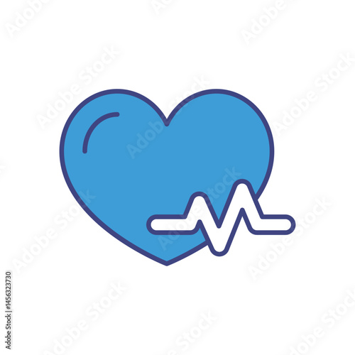 Heart Beats vector icons stock illustration