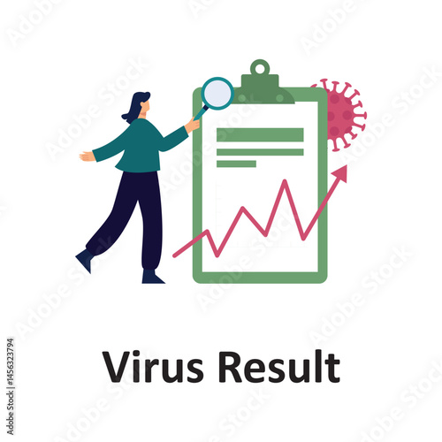 Virus result Vector illustration which can easily modify or edit which can easily modify or edit