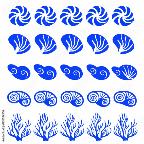 Wallpaper Mural Outline flower set for artistic designs Torontodigital.ca